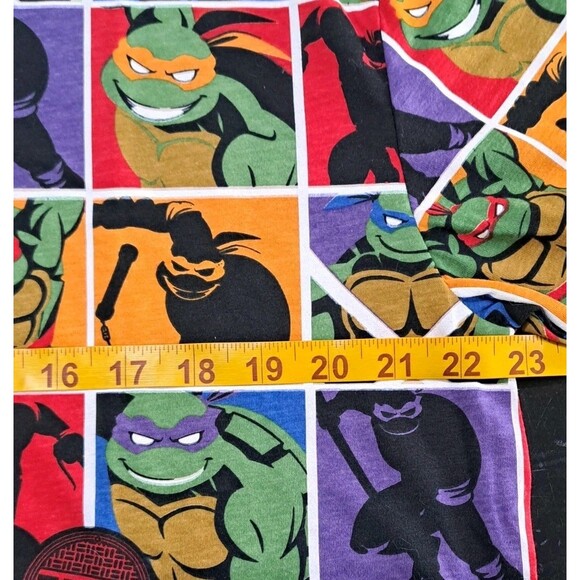 TMNT Teenage Mutant Ninja Turtles T-Shirt Men’s XL All Over Checkered Portrait - Picture 6 of 6